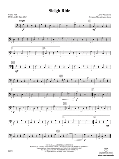 Sleigh Ride: (wp) B-flat Tuba B.C.