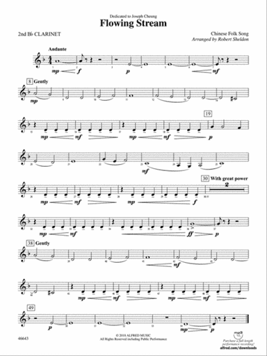 Flowing Stream: 2nd B-flat Clarinet