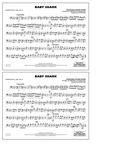 Baby Shark (arr. Jay Bocook) - Baritone B.C. (Opt. Tbn. 2)