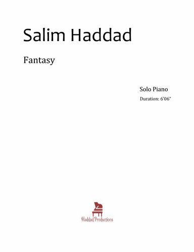 Fantasy (piano solo) Op. 1