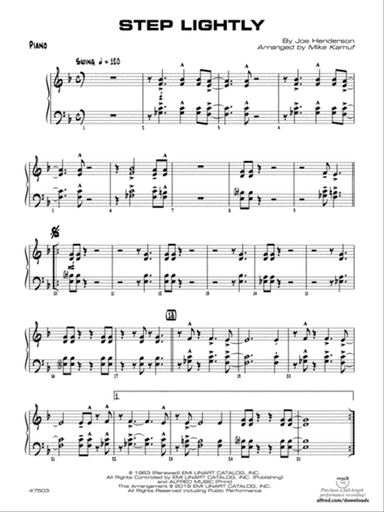 Step Lightly: Piano Accompaniment