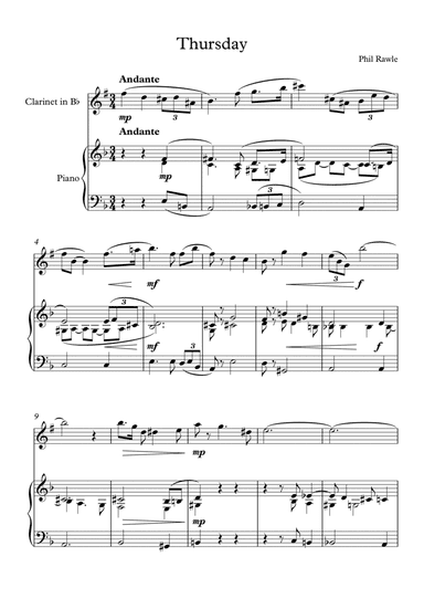 Thursday - Clarinet Solo