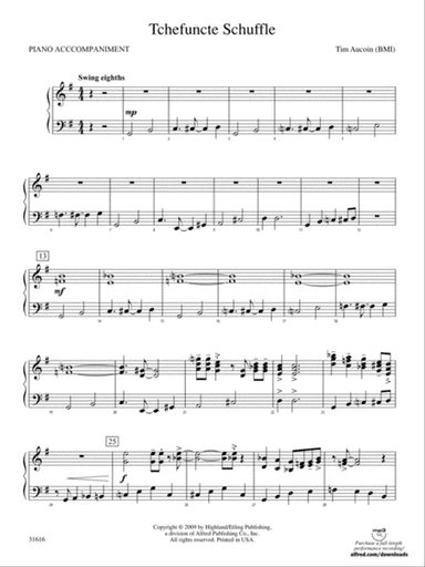 Tchefuncte Shuffle: Piano Accompaniment