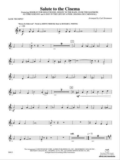 Salute to the Cinema: 3rd B-flat Trumpet