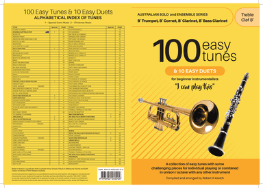 A LEARN TO PLAY book of 100 EASY TUNES and 10 EASY DUETS for CLARINET in TREBLE CLEF