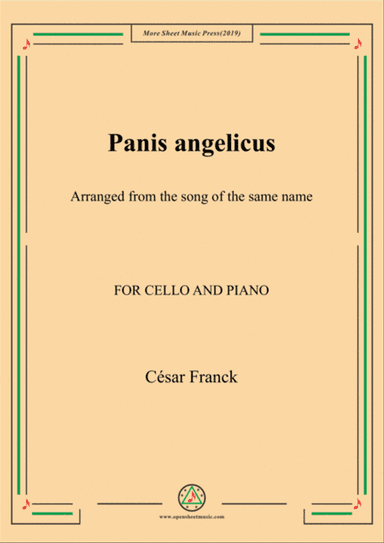 Franck-Panis angelicus,for Cello and Piano
