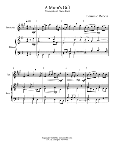 A Mom's Gift- A Trumpet and Piano Duet