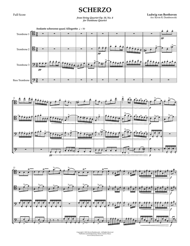 Scherzo from Op. 18 No. 4 for Trombone Quartet