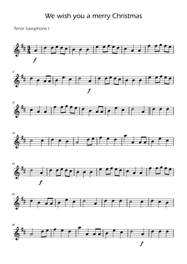 We Wish You a Merry Christmas - Sax Duet w/ Piano