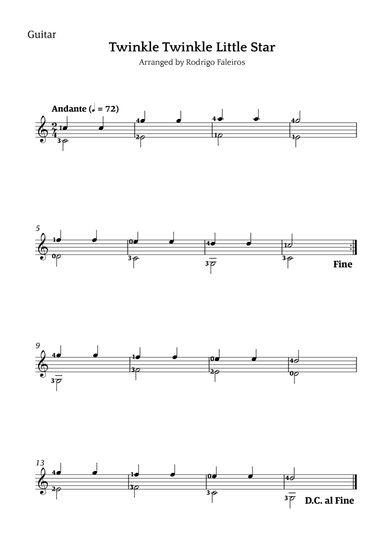 Twinkle Twinkle Little Star (for beginners)