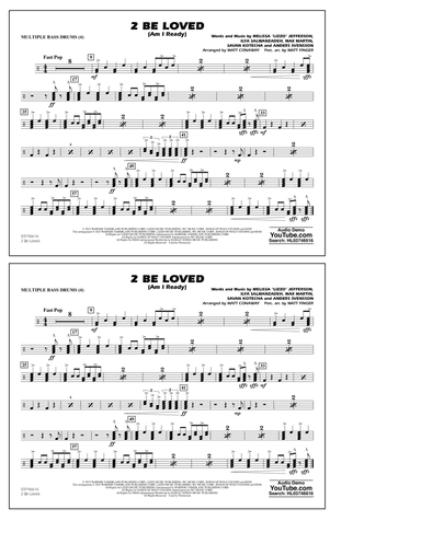 2 Be Loved (Am I Ready) (arr. Conaway & Finger) - Multiple Bass Drums