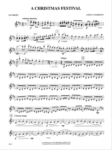 A Christmas Festival: 1st Violin
