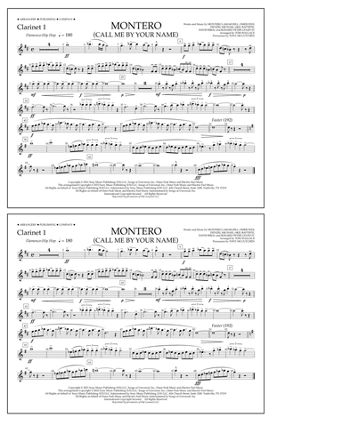 Montero (Call Me By Your Name) (arr. Tom Wallace) - Clarinet 1