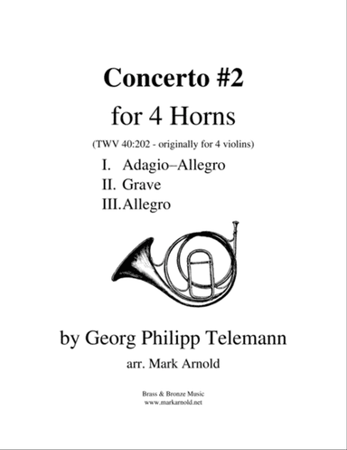 Concerto #2 for Four Horns - Telemann