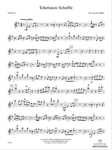 Tchefuncte Shuffle: 1st Violin