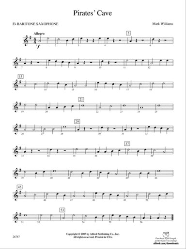 Pirates' Cave: E-flat Baritone Saxophone