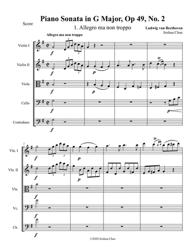 Piano Sonata No. 20, Movement 1