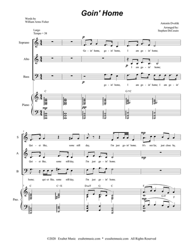 Goin' Home (for SAB)