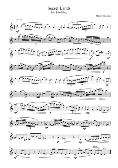 Secret Lands for Unaccompanied Flute