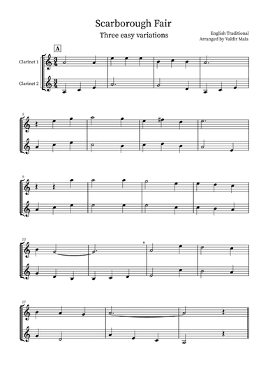 Scarborough Fair - 3 easy variations