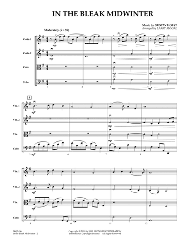 In the Bleak Midwinter (arr. Larry Moore) - Conductor Score (Full Score)