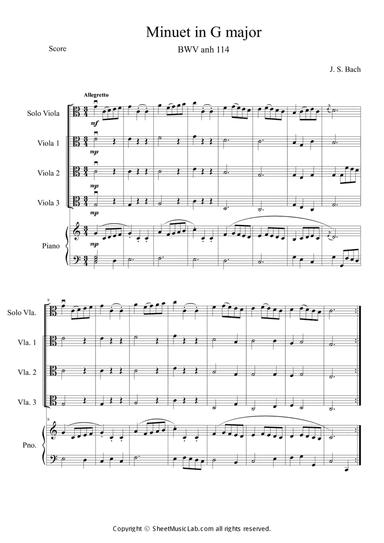 Minuet in G Major BWV anh 114 (in C)