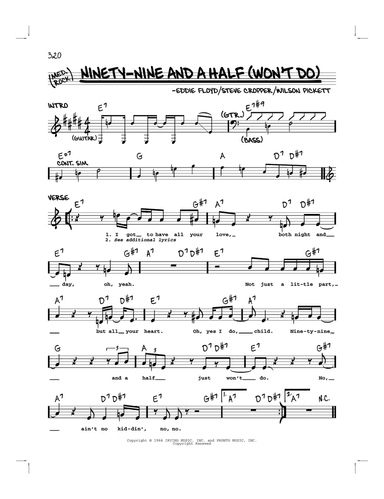 Ninety-Nine And A Half (Won't Do)