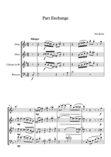 Part Exchange - Wind Quartet