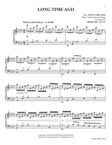 Long Time Ago (arr. Brad Nix)