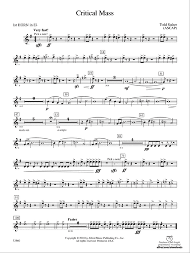 Critical Mass: (wp) 1st Horn in E-flat