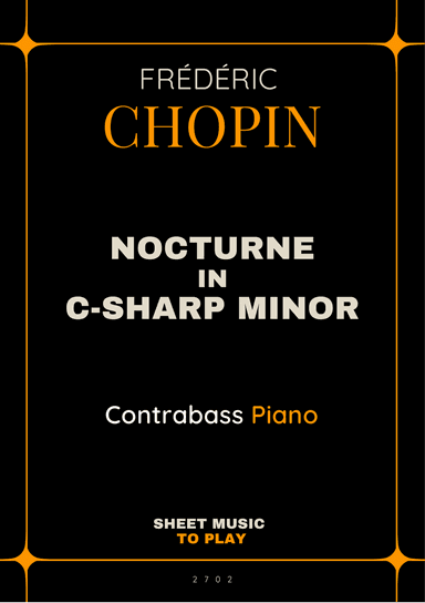 Nocturne No.20 in C-Sharp minor - Contrabass and Piano (Full Score and Parts)