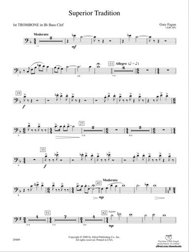 Superior Tradition: (wp) 1st B-flat Trombone B.C.
