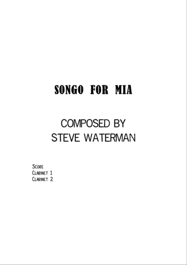Songo For Mia Clarinet Duet