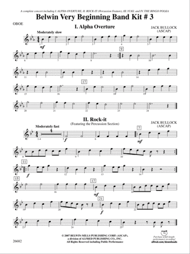 Belwin Very Beginning Band Kit #3: Oboe