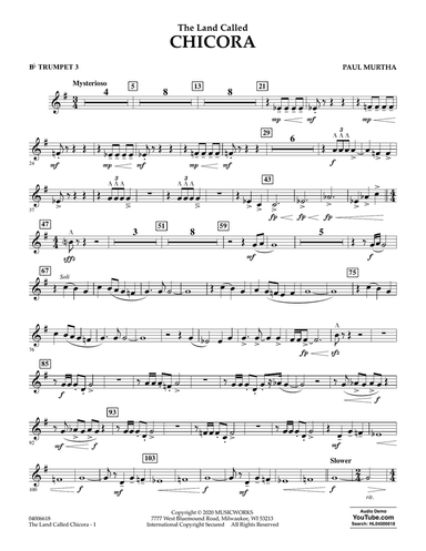 The Land Called Chicora - Bb Trumpet 3