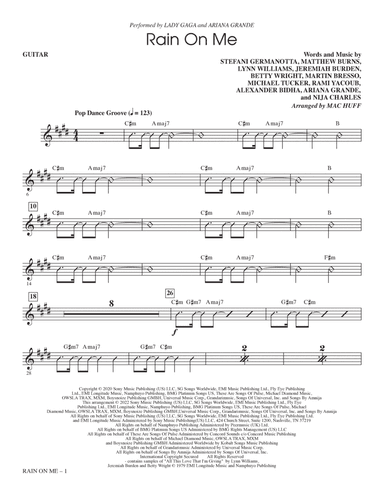 Rain On Me (arr. Mac Huff) - Guitar