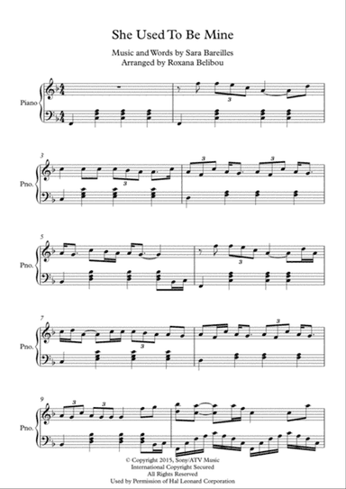 She Used To Be Mine from WAITRESS THE MUSICAL