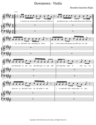Downtown - Violin