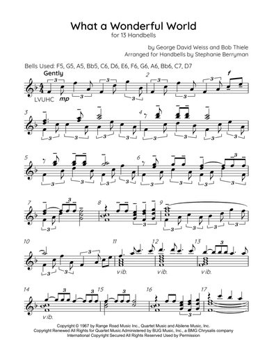 What A Wonderful World - Score Only