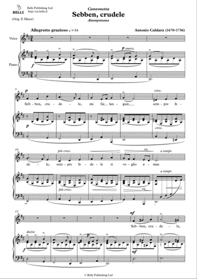 Sebben, crudele (B minor)