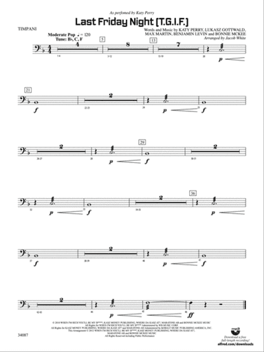Last Friday Night (T.G.I.F.): Timpani