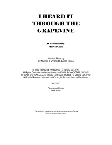 I Heard It Through The Grapevine