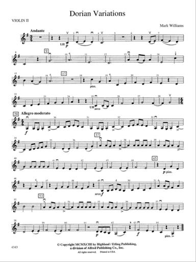 Dorian Variations: 2nd Violin