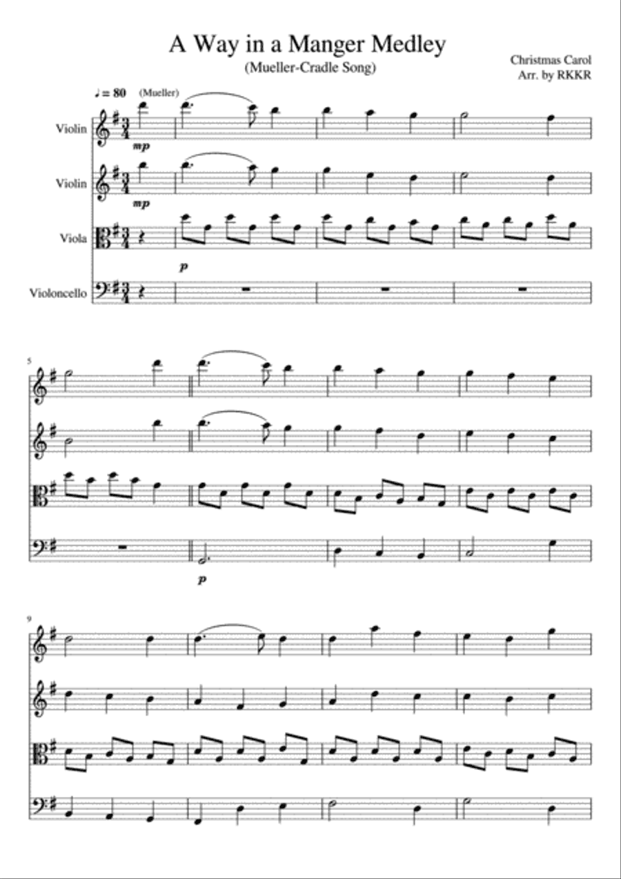 Away in a Manger Medley