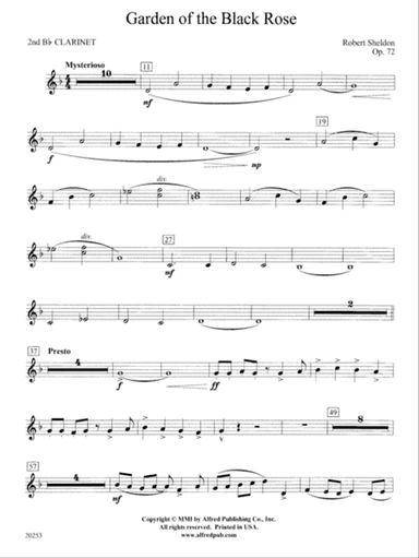 Garden of the Black Rose: 2nd B-flat Clarinet