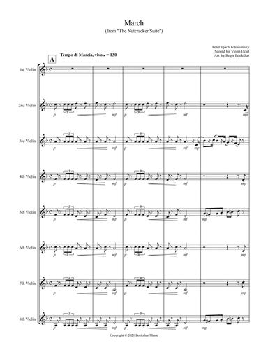 March (from "The Nutcracker Suite") (F) (Violin Octet)