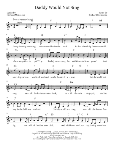 Daddy Would Not Sing