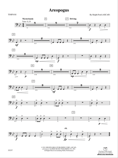 Areopogus: Timpani