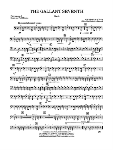 The Gallant Seventh: 1st Percussion