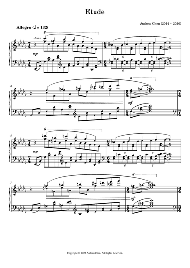 Etude for Solo Piano